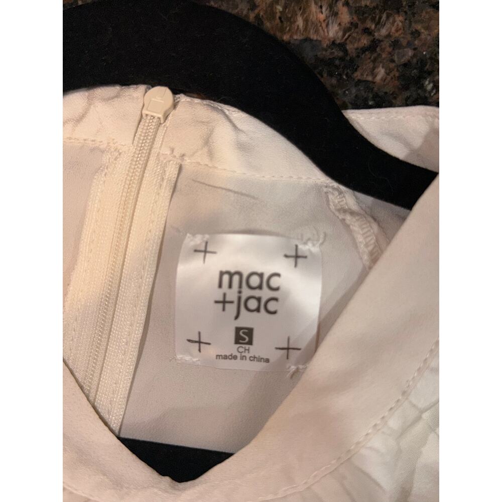 Mac + Jac Black Ivory Colorblock Mini Dress S - Picture 3 of 7